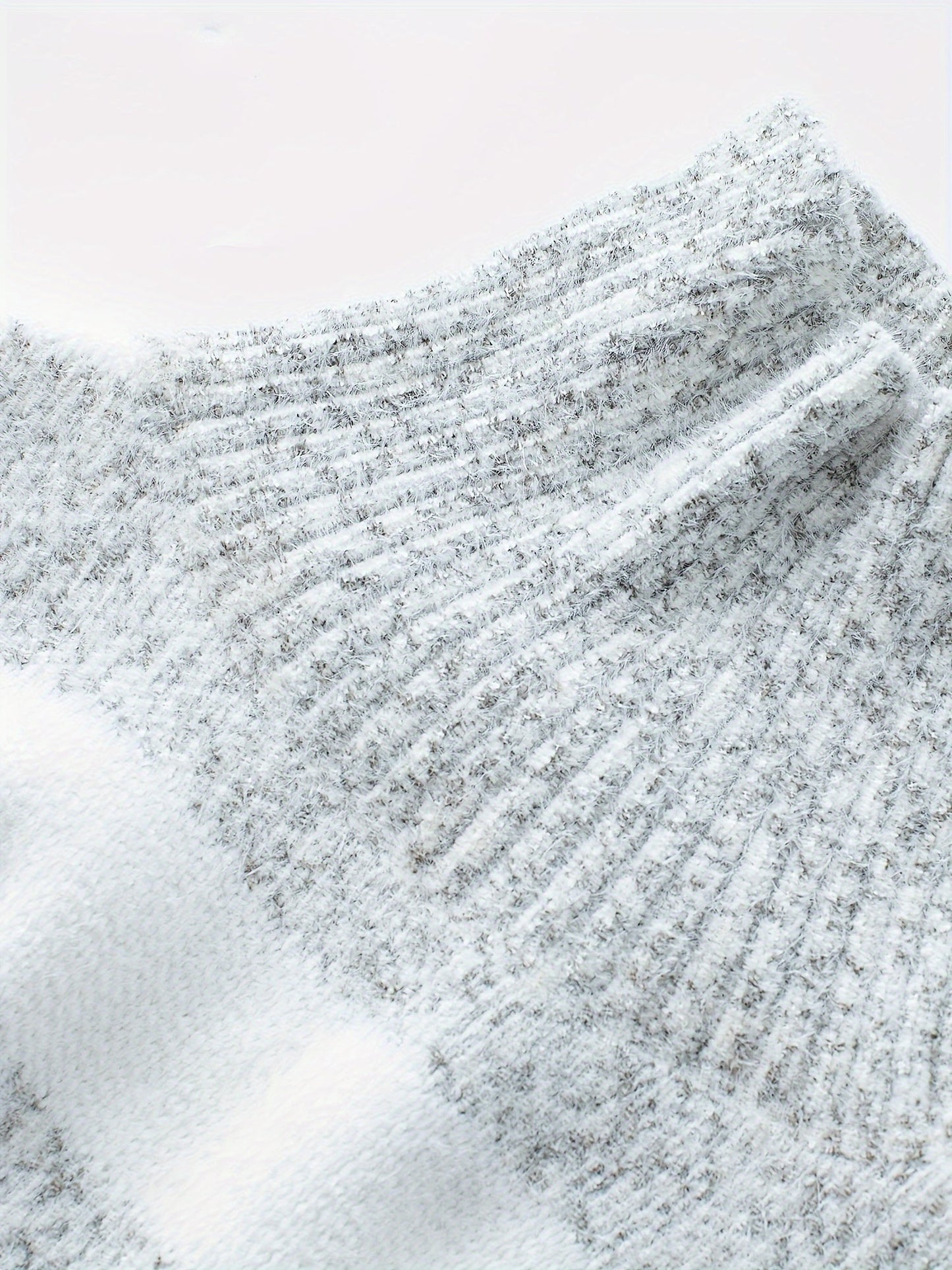 Striped Turtleneck Oversized Sweater – Plush Knit Pullover