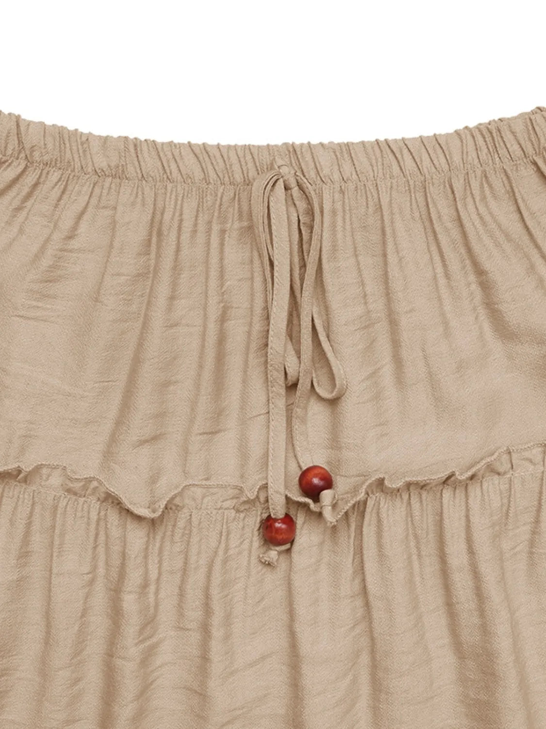 Tiered Boho Maxi Skirt – Flowy A-Line Drawstring Waist