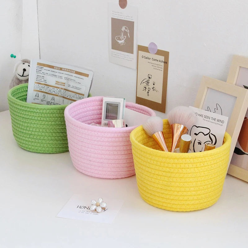 Cotton Rope Storage Baskets | Eco-Friendly Organizer for Toys