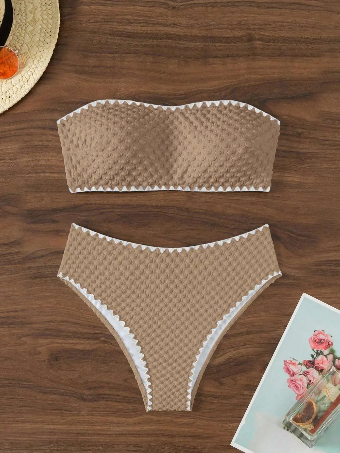 Elegant White Bandeau Bikini Set | Women's Swimwear 11