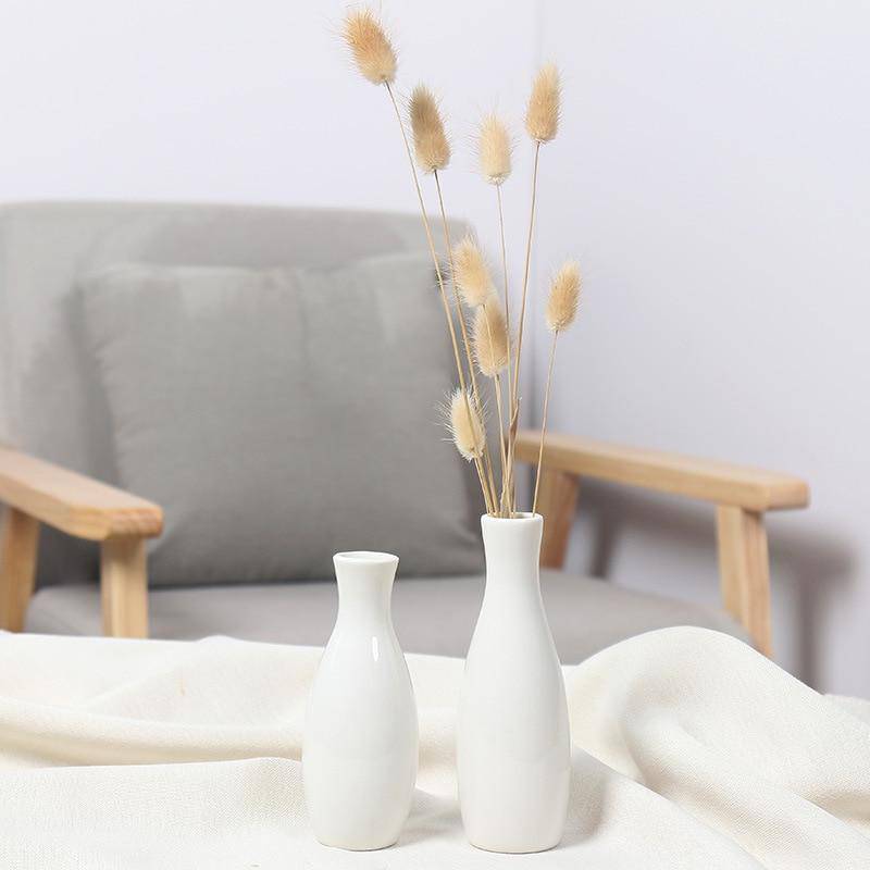 Modern White Ceramic Floor Vase | Elegant Home Decor