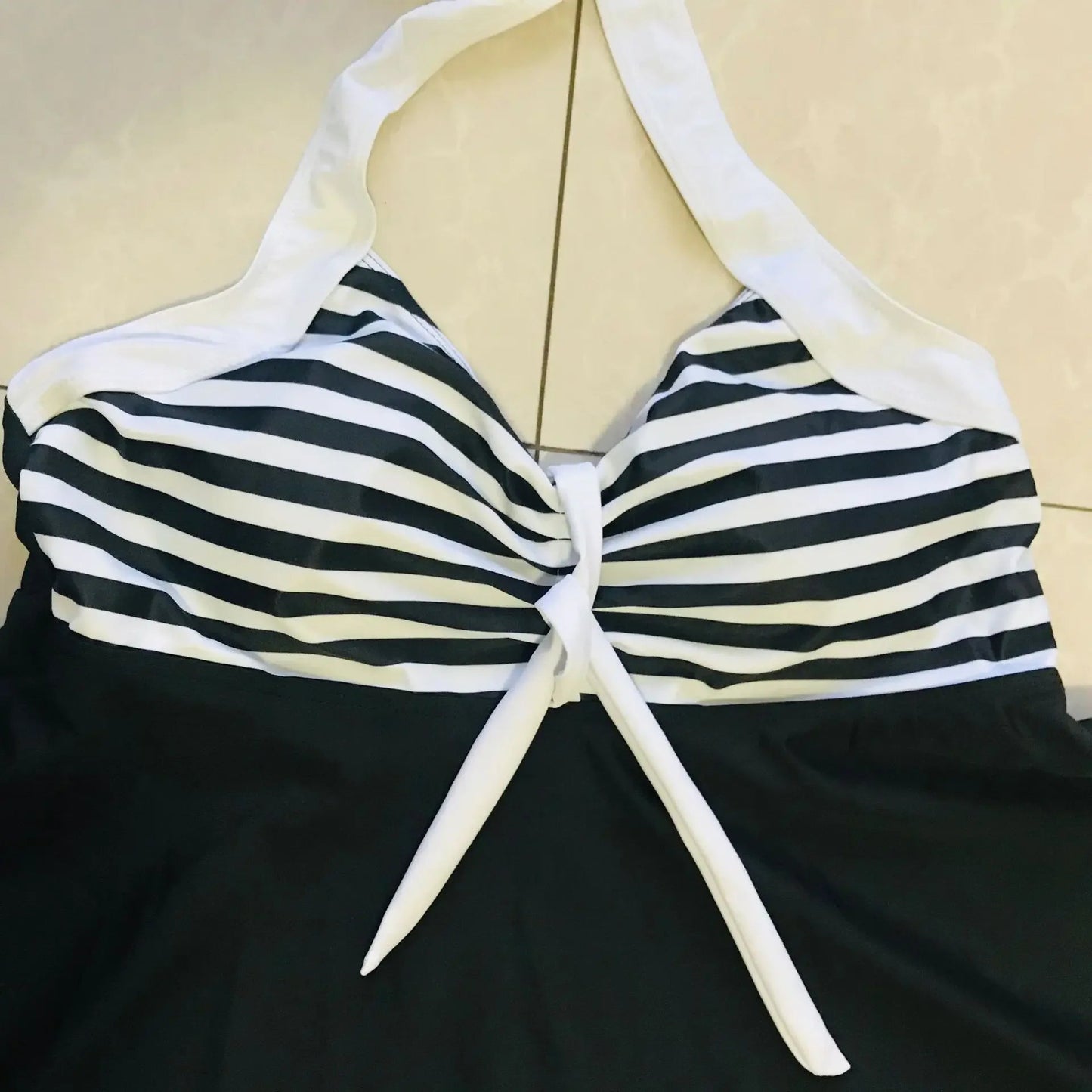 Vintage Striped Two-Piece Swimsuit | Women's Plus Size Swimwear 5