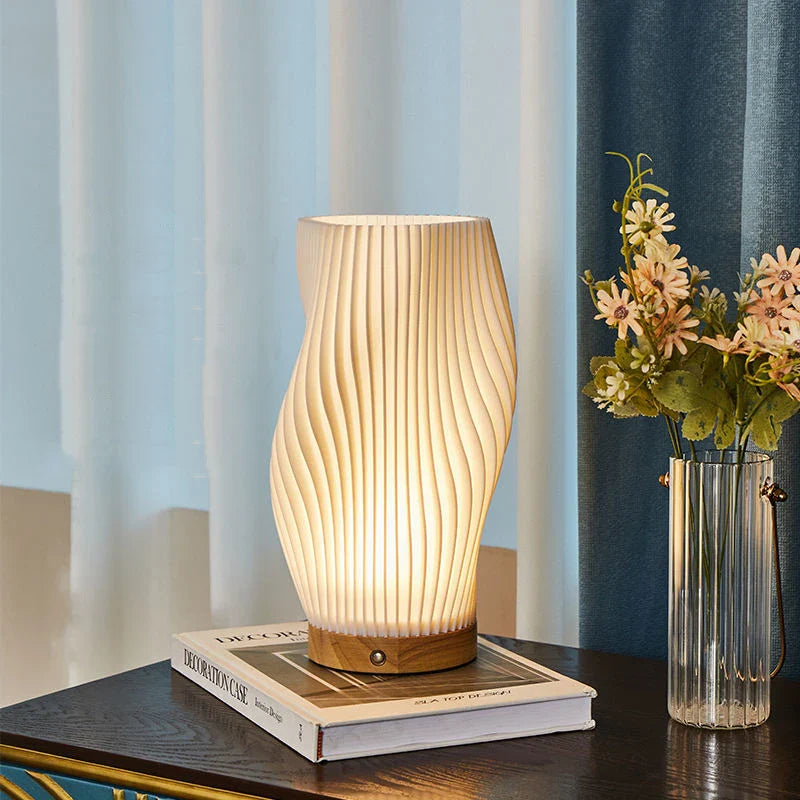 Wavecrest | Contemporary Table Lamp for Bedroom or Desk