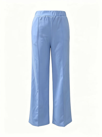 Wide-Leg Dress Pants – High-Waisted Tailored Trousers with Pockets