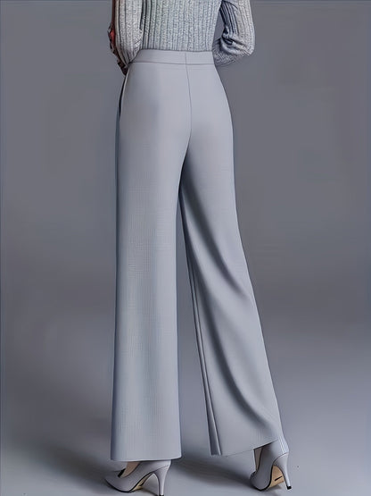 Wide-Leg Dress Pants – High-Waisted Tailored Trousers with Pockets