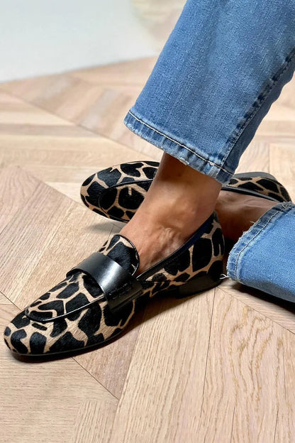 Animal Print Flat Loafers – Women's Slip-On Penny Loafer Flats