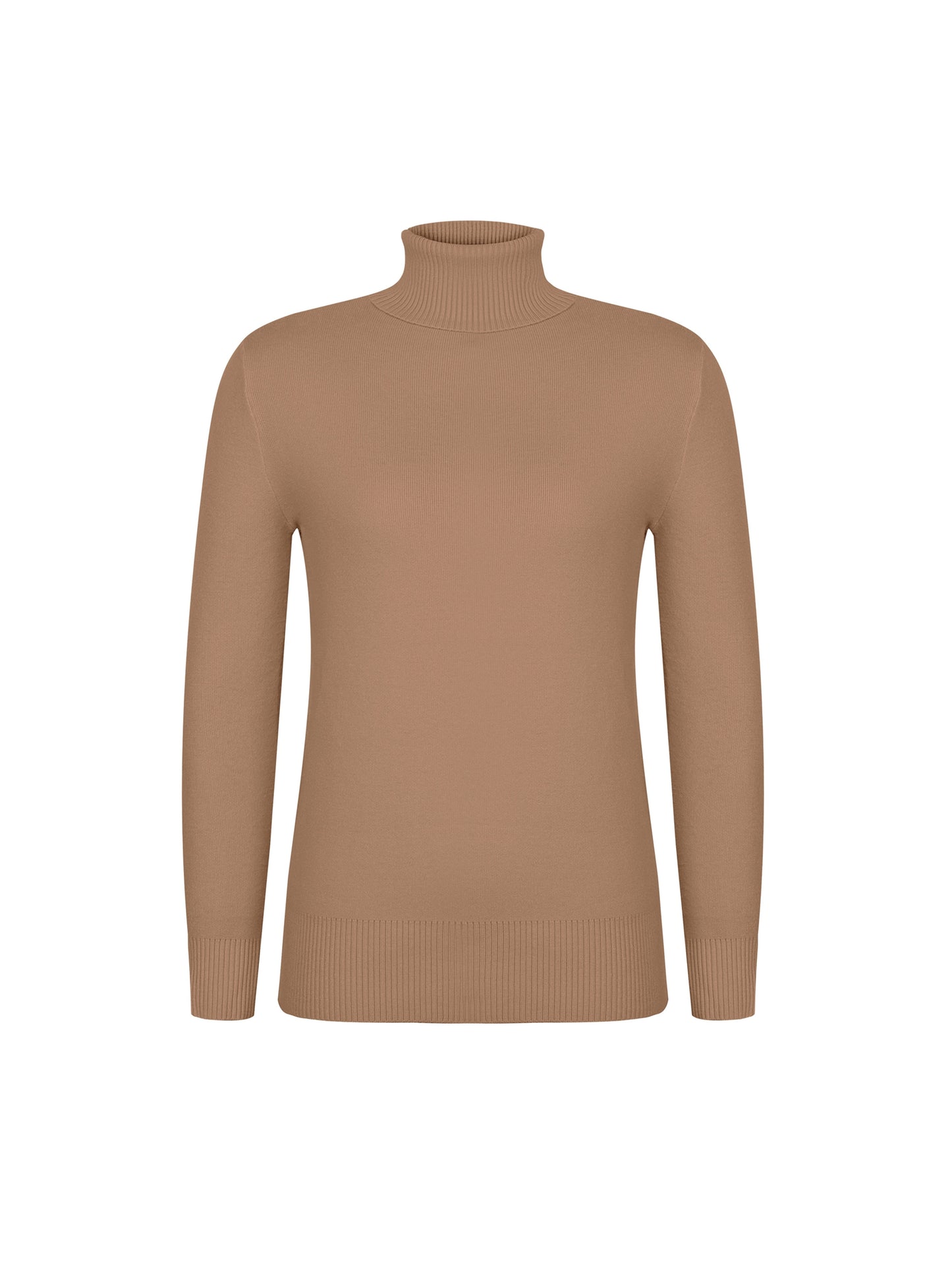 Fleece Lined Turtleneck Sweater – Slim Fit Knit Pullover