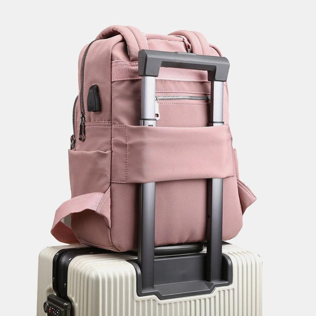 Water-Resistant Oxford Backpack – USB Charging Port Multifunction Daypack