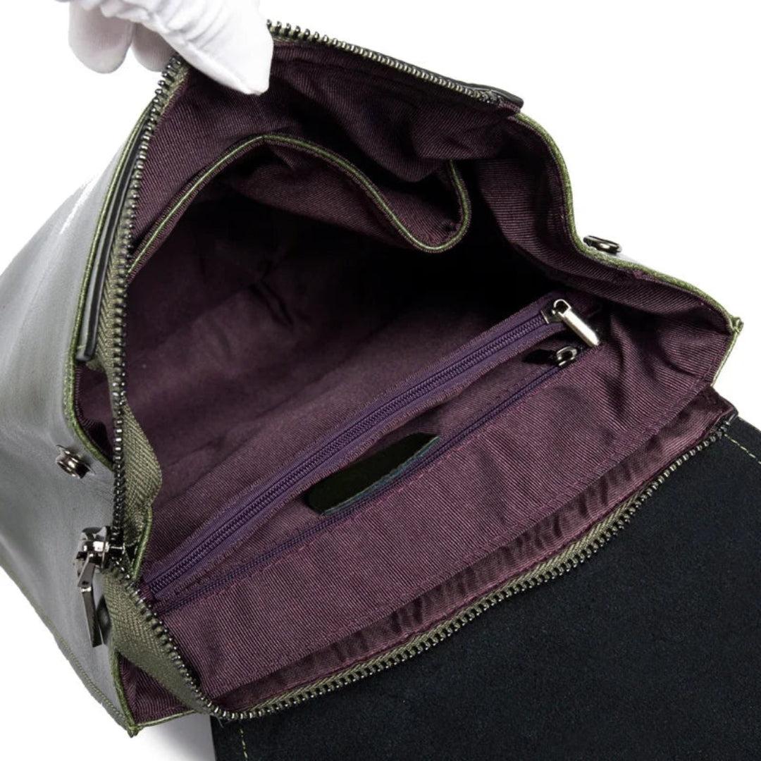 Leather Backpack Purse – Flap Convertible Multi-Compartment