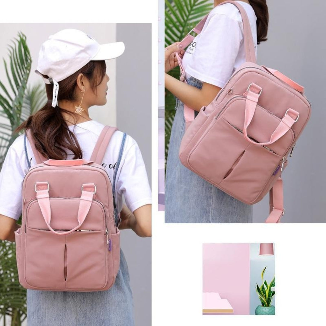 Water-Resistant Oxford Backpack – USB Charging Port Multifunction Daypack