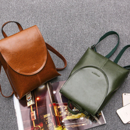 Leather Backpack Purse – Flap Convertible Multi-Compartment