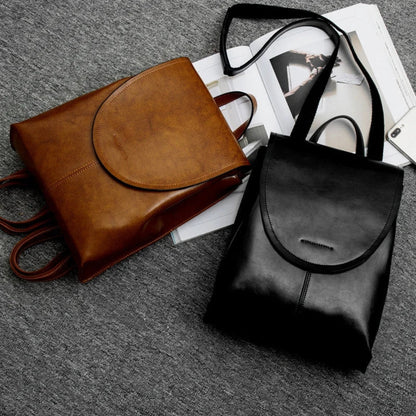 Leather Backpack Purse – Flap Convertible Multi-Compartment
