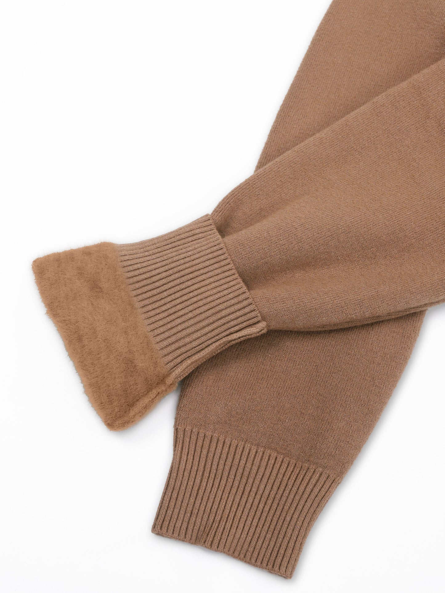 Fleece Lined Turtleneck Sweater – Slim Fit Knit Pullover