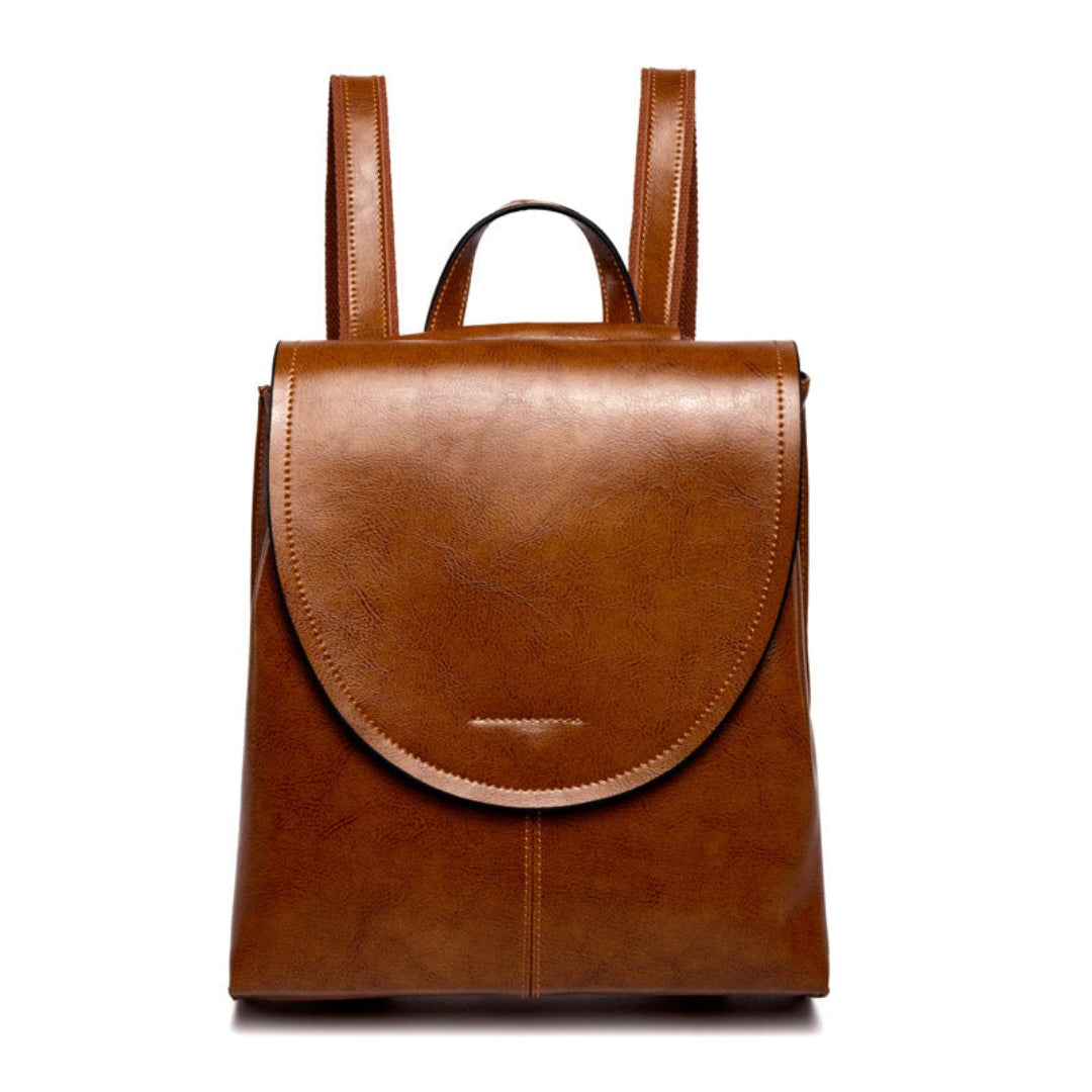 Leather Backpack Purse – Flap Convertible Multi-Compartment