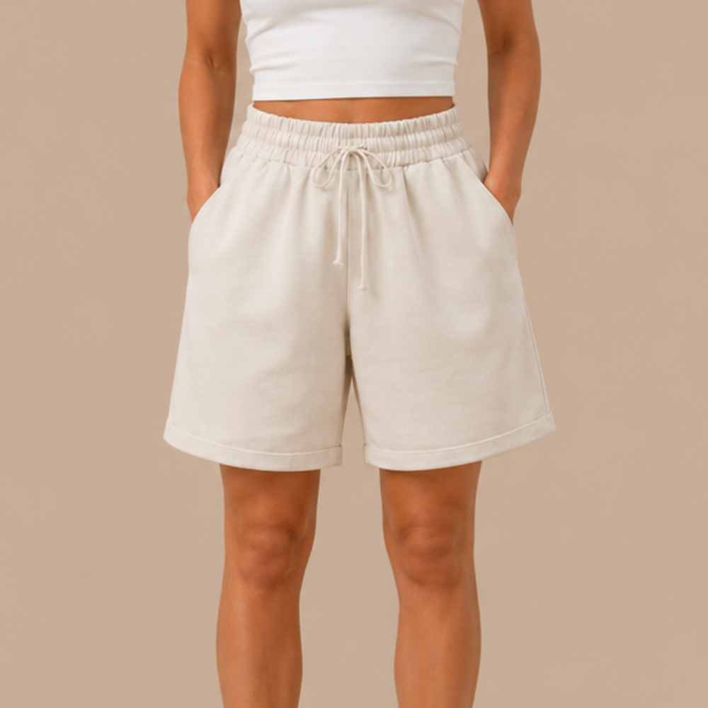 Drawstring Bermuda Shorts – Elastic Waist Casual Summer Shorts