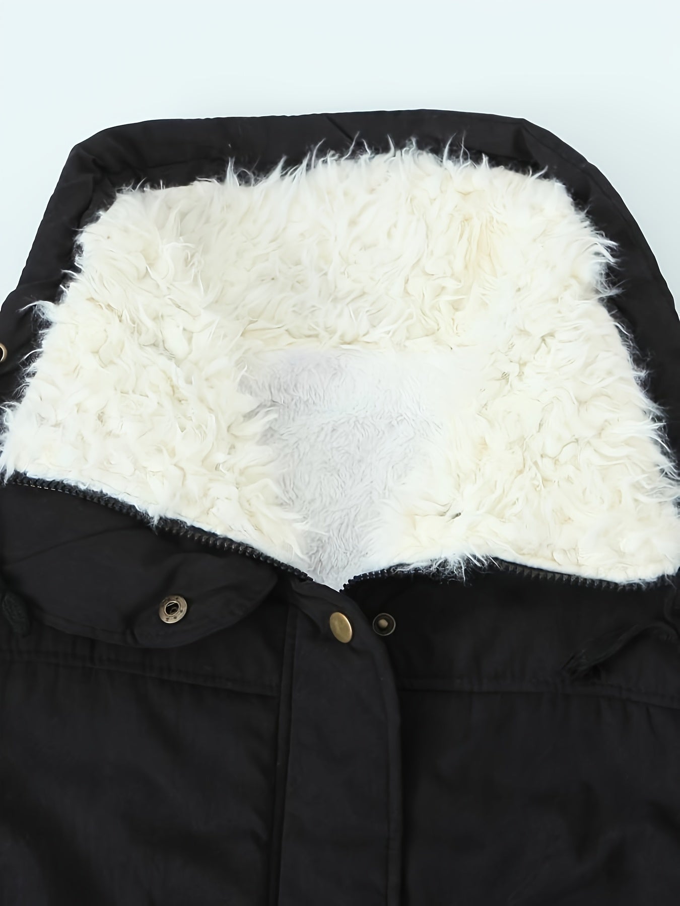 Fleece-Lined Hooded Parka – Women's Drawstring Waist Winter Coat