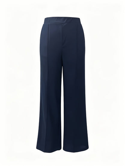 Wide-Leg Dress Pants – High-Waisted Tailored Trousers with Pockets