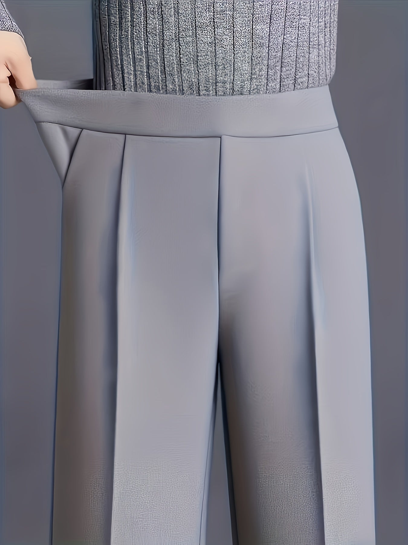 Wide-Leg Dress Pants – High-Waisted Tailored Trousers with Pockets