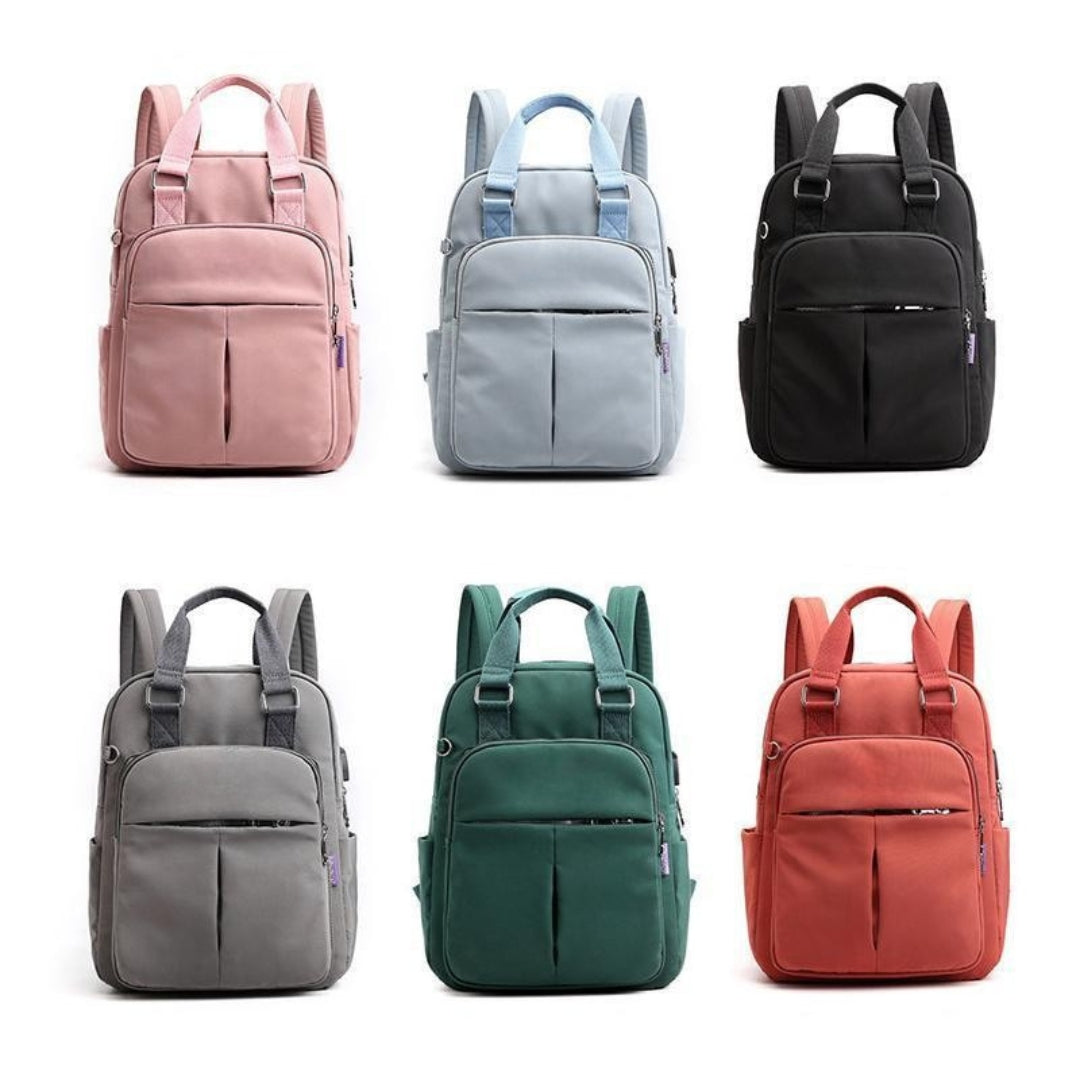 Water-Resistant Oxford Backpack – USB Charging Port Multifunction Daypack