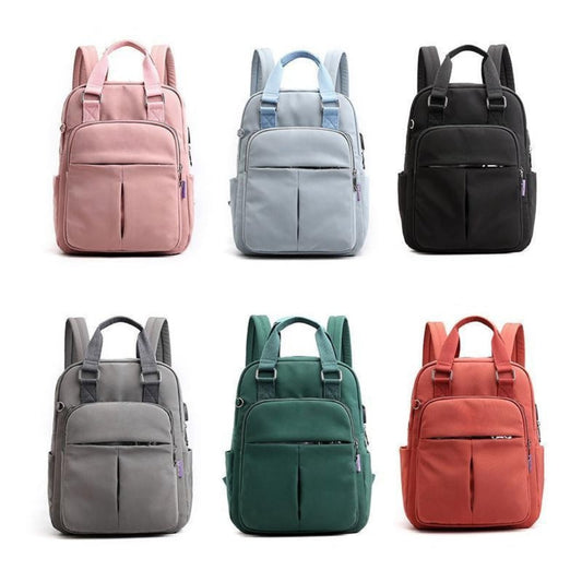 Water-Resistant Oxford Backpack – USB Charging Port Multifunction Daypack