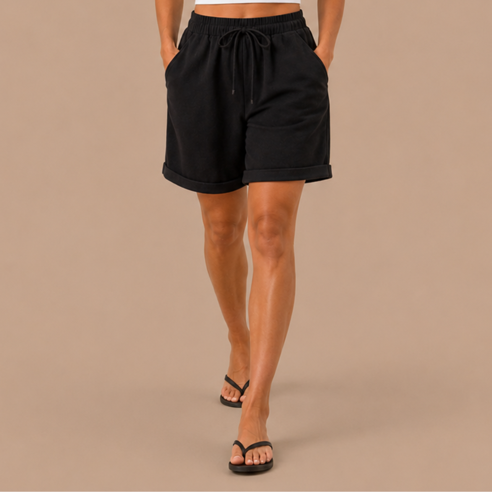 Drawstring Bermuda Shorts – Elastic Waist Casual Summer Shorts