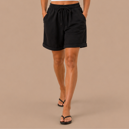 Drawstring Bermuda Shorts – Elastic Waist Casual Summer Shorts