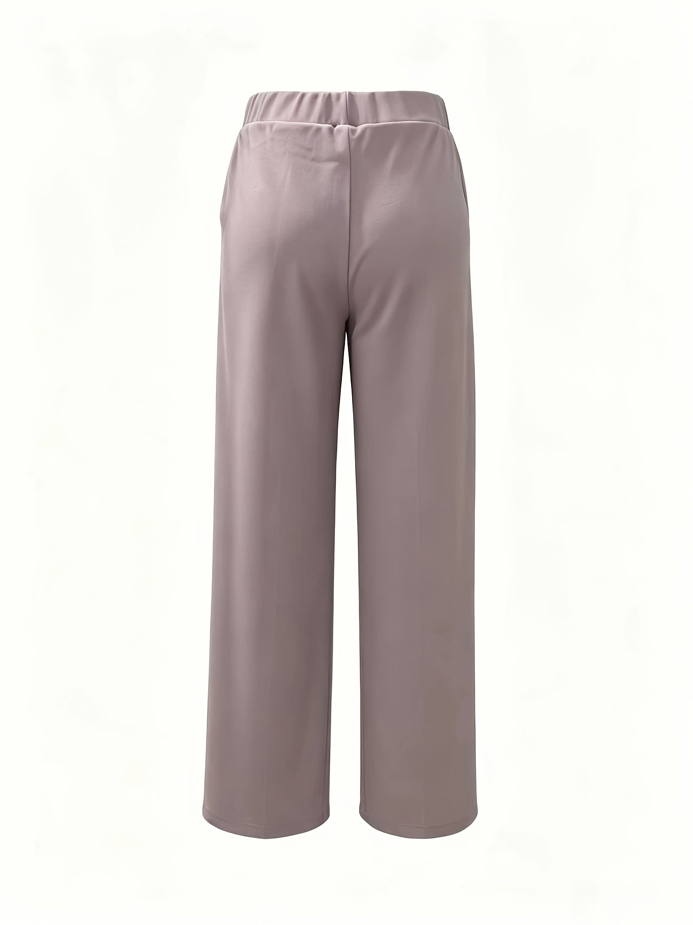 Wide-Leg Dress Pants – High-Waisted Tailored Trousers with Pockets