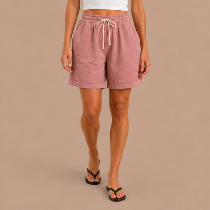 Drawstring Bermuda Shorts – Elastic Waist Casual Summer Shorts