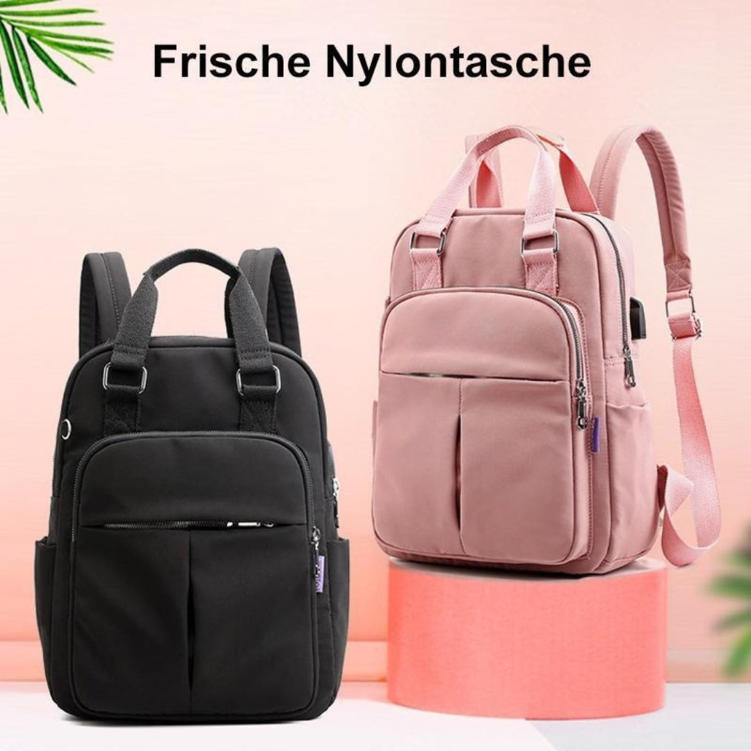 Water-Resistant Oxford Backpack – USB Charging Port Multifunction Daypack