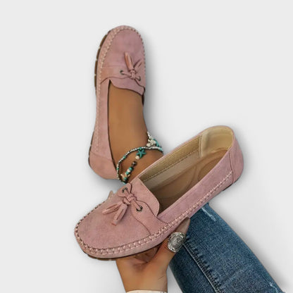 Suede Tassel Loafers – Women's Slip-On Moccasin Flats