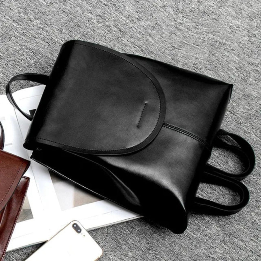 Leather Backpack Purse – Flap Convertible Multi-Compartment