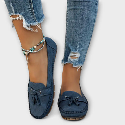 Suede Tassel Loafers – Women's Slip-On Moccasin Flats