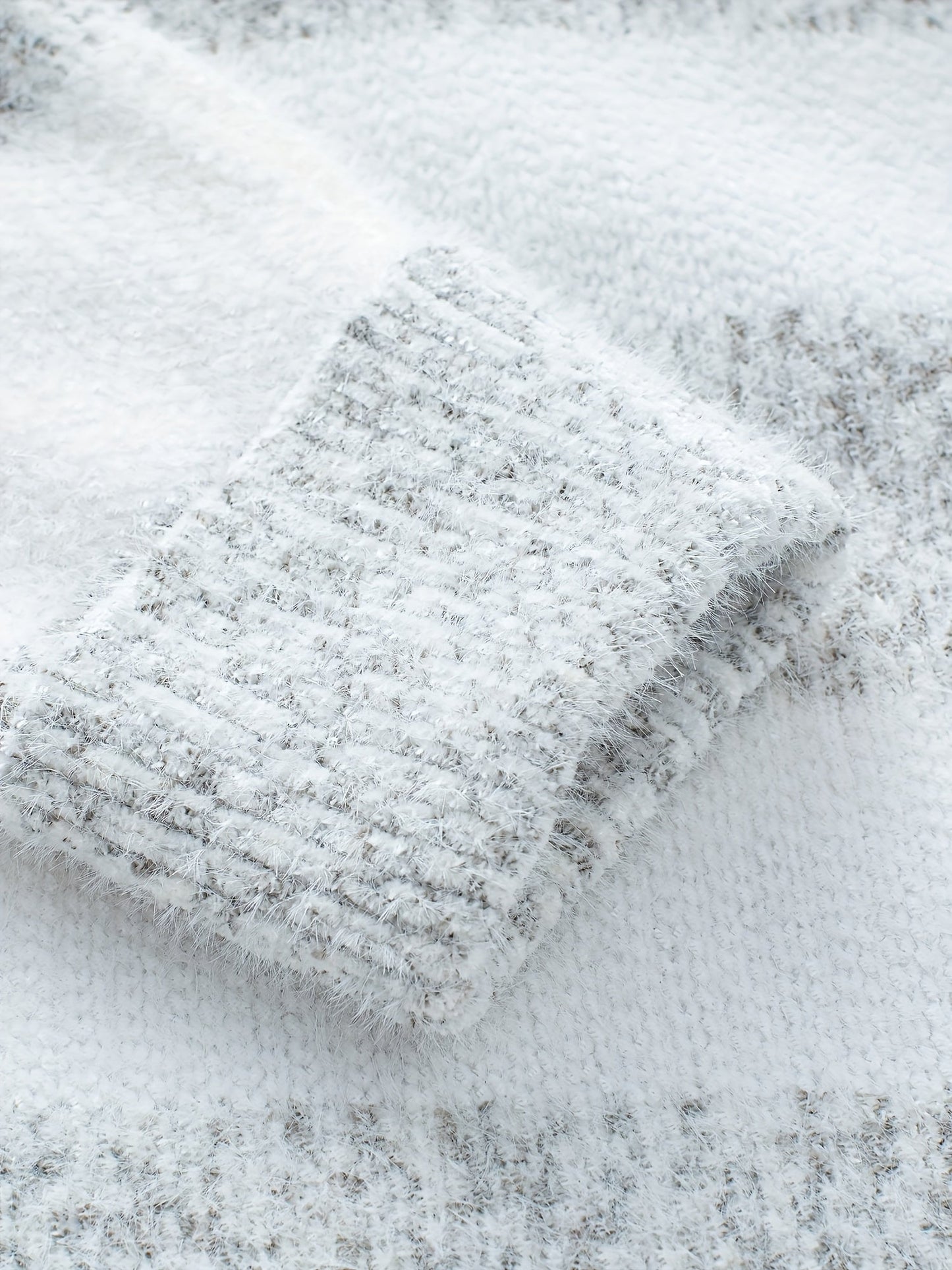 Striped Turtleneck Oversized Sweater – Plush Knit Pullover