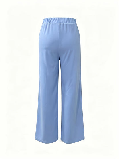 Wide-Leg Dress Pants – High-Waisted Tailored Trousers with Pockets
