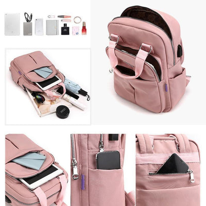 Water-Resistant Oxford Backpack – USB Charging Port Multifunction Daypack