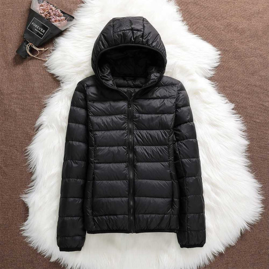 Lightweight Hooded Puffer Jacket – Women's Quilted Zip-Up