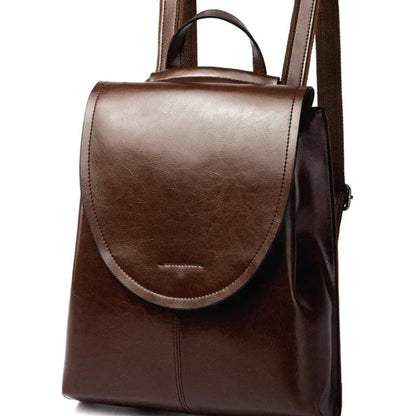 Leather Backpack Purse – Flap Convertible Multi-Compartment