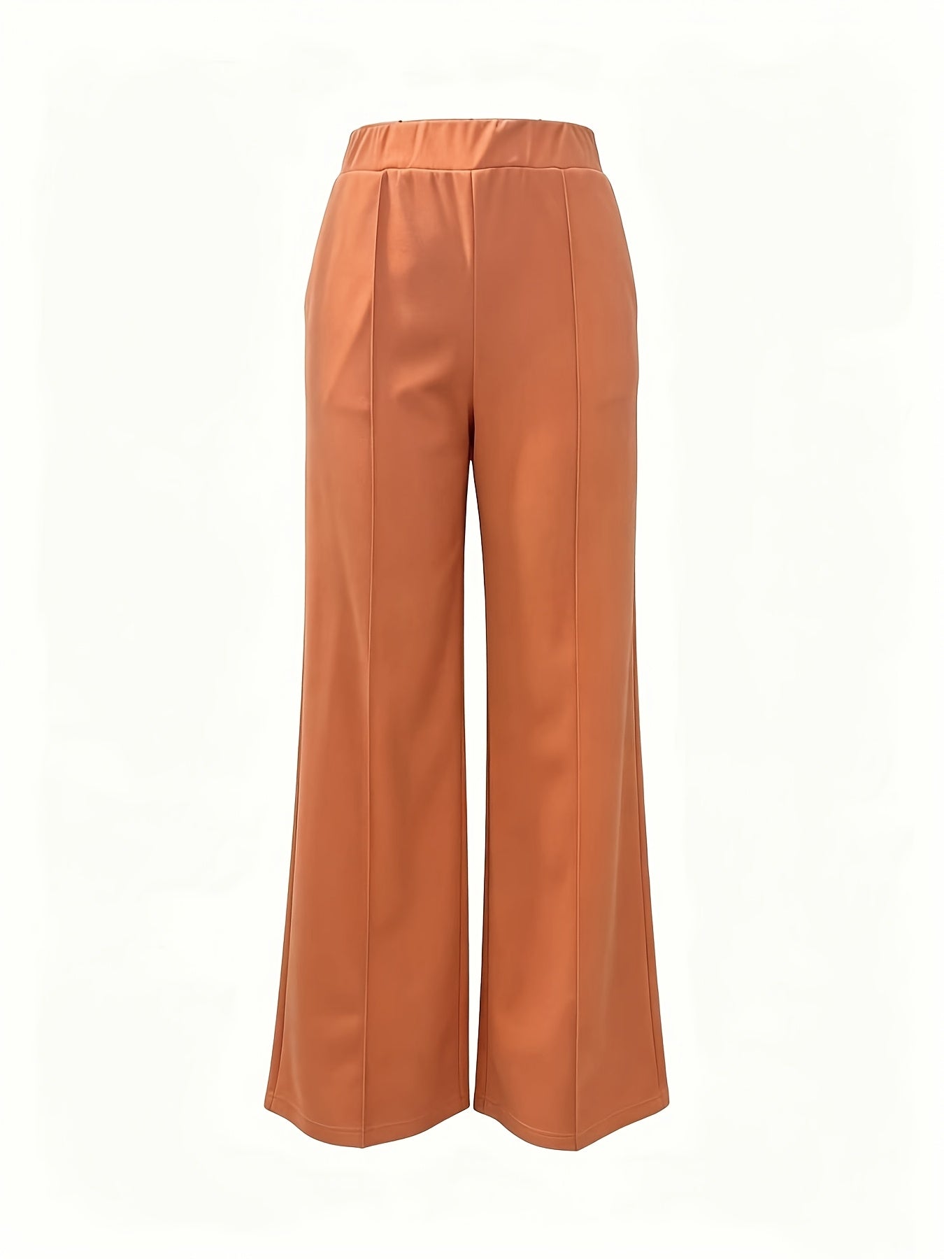 Wide-Leg Dress Pants – High-Waisted Tailored Trousers with Pockets