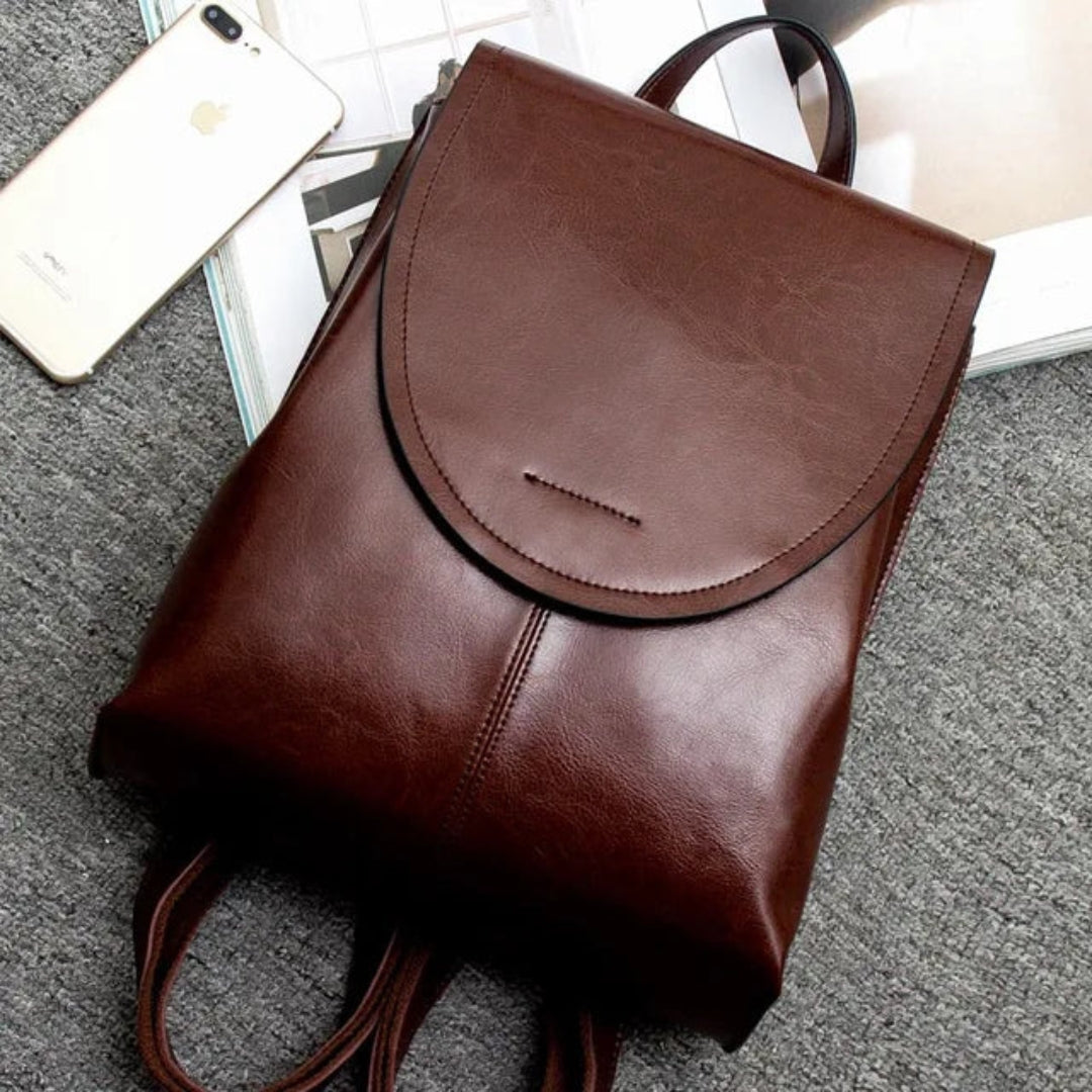 Leather Backpack Purse – Flap Convertible Multi-Compartment