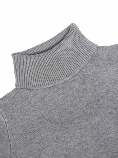 Fleece Lined Turtleneck Sweater – Slim Fit Knit Pullover