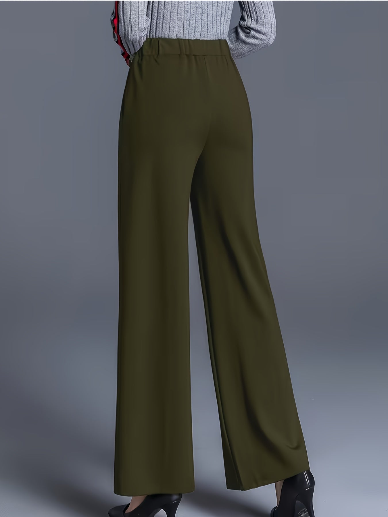Wide-Leg Dress Pants – High-Waisted Tailored Trousers with Pockets