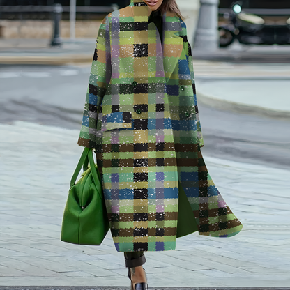 Double Breasted Longline Coat – Stand Collar Oversized Fit