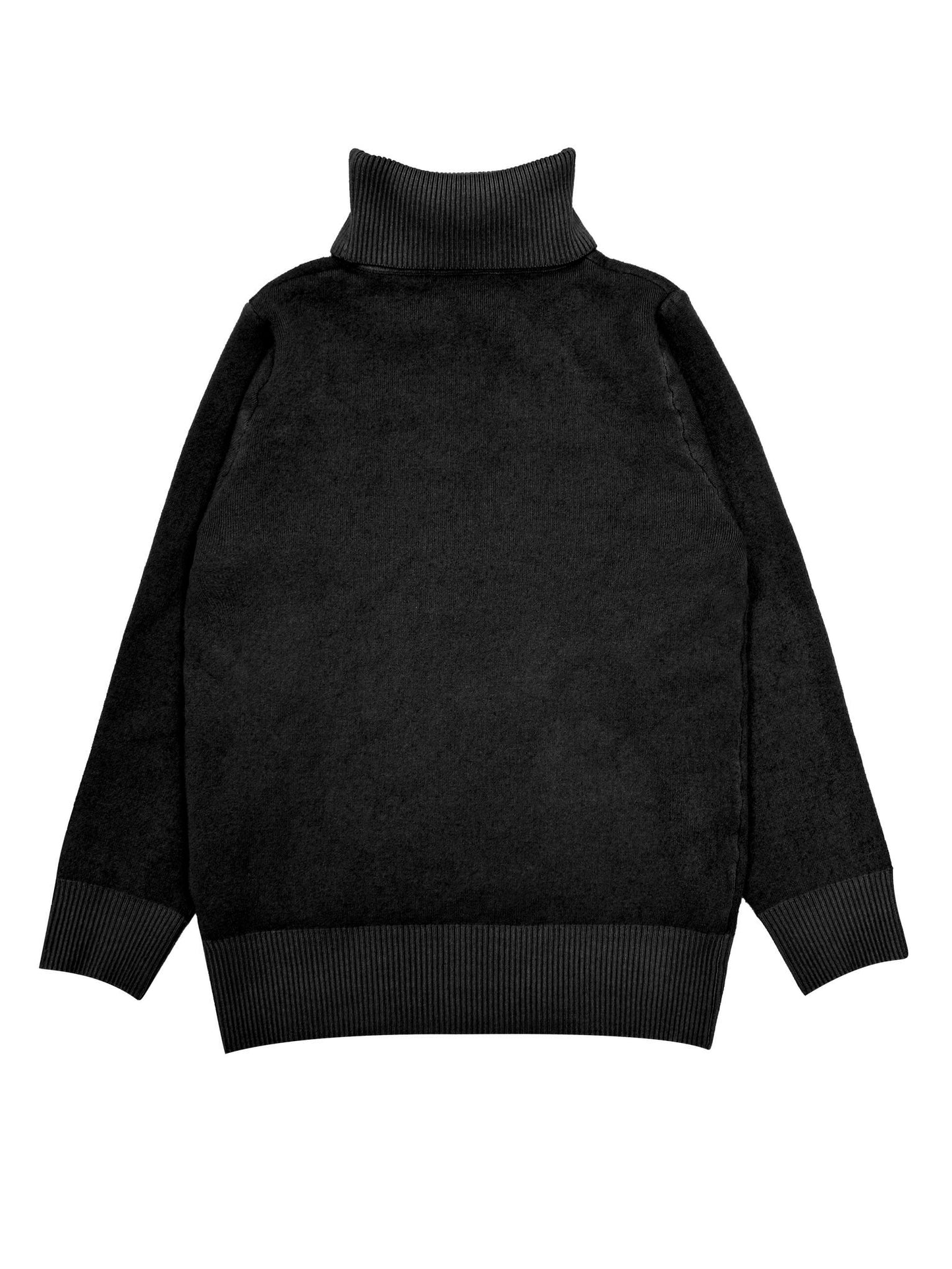 Fleece Lined Turtleneck Sweater – Slim Fit Knit Pullover