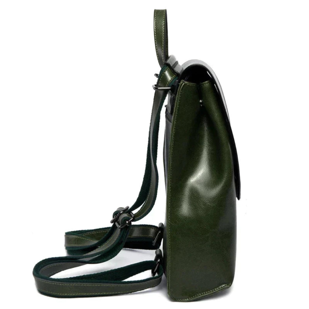 Leather Backpack Purse – Flap Convertible Multi-Compartment