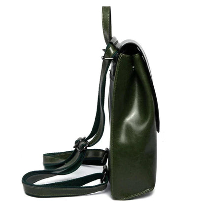 Leather Backpack Purse – Flap Convertible Multi-Compartment