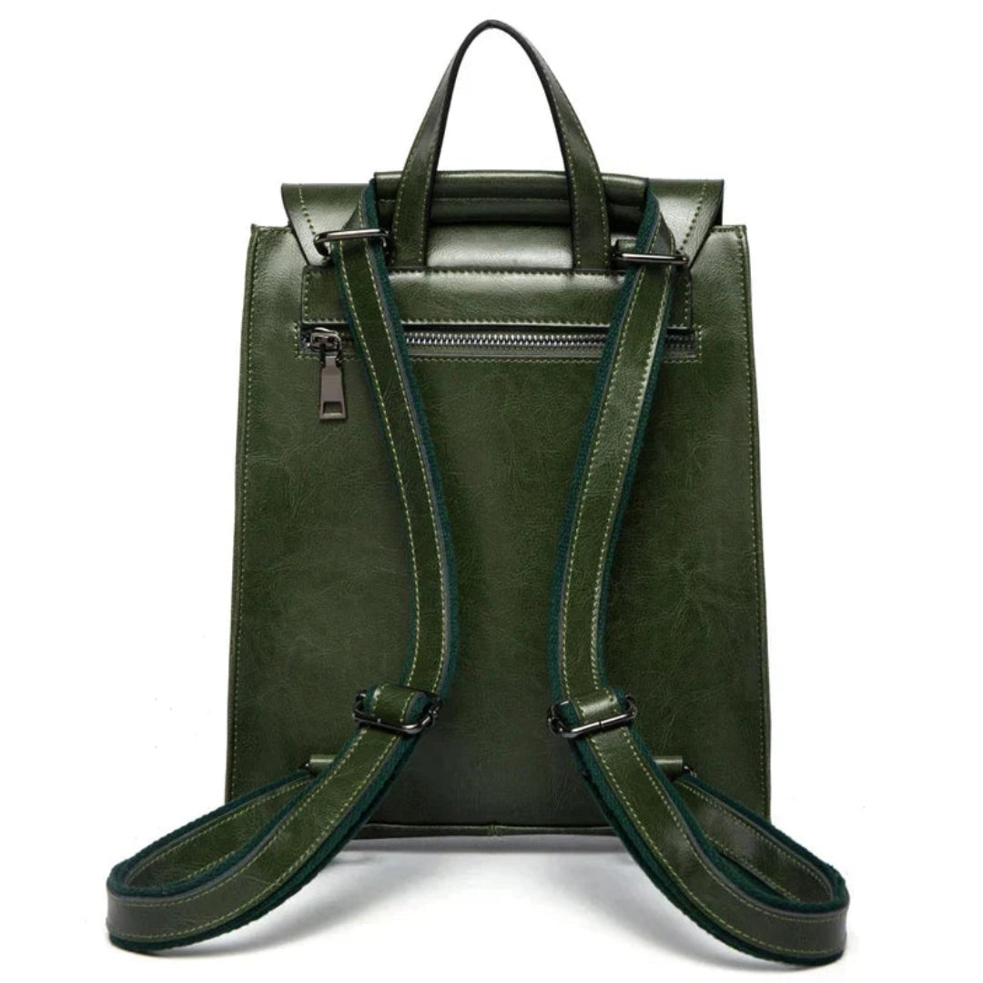 Leather Backpack Purse – Flap Convertible Multi-Compartment