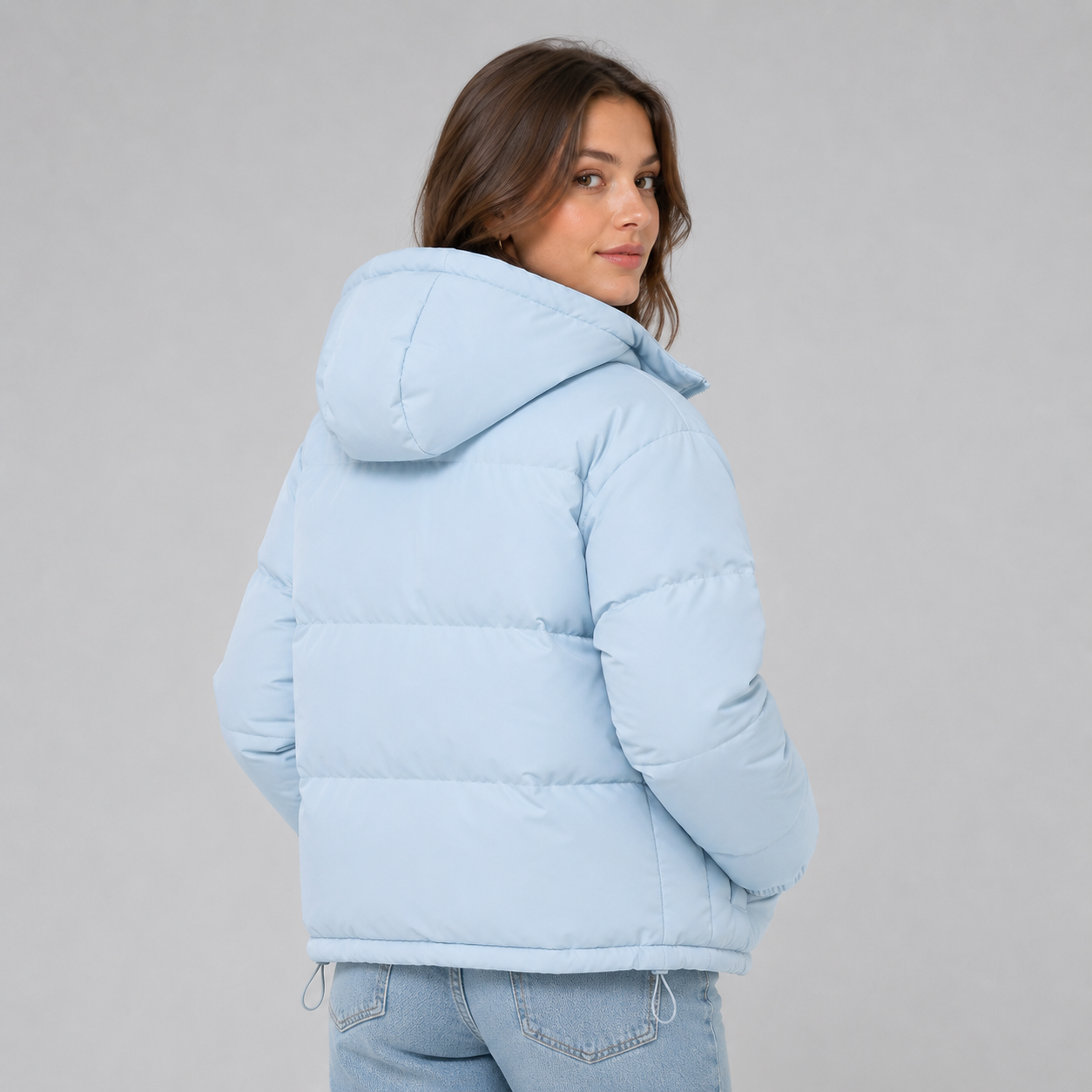 Hooded Puffer Jacket Unisex – Cotton Blend Zip-Up in 8 Colours