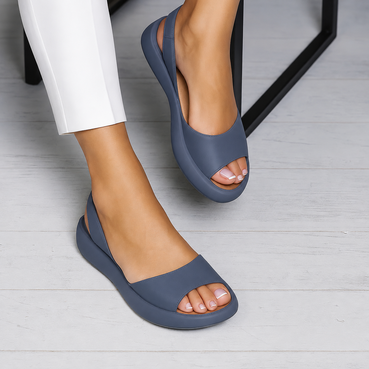 Women's Platform Slingback Sandals – Open Toe Cushioned Sole Summer Sandal