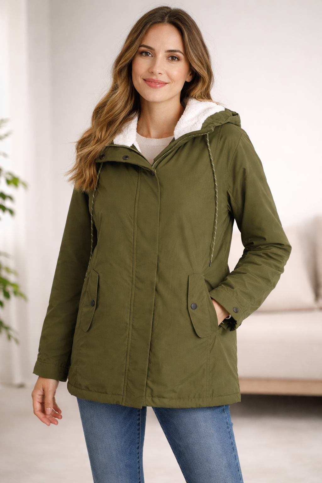 Sherpa-Lined Hooded Parka – Women's Padded Winter Coat