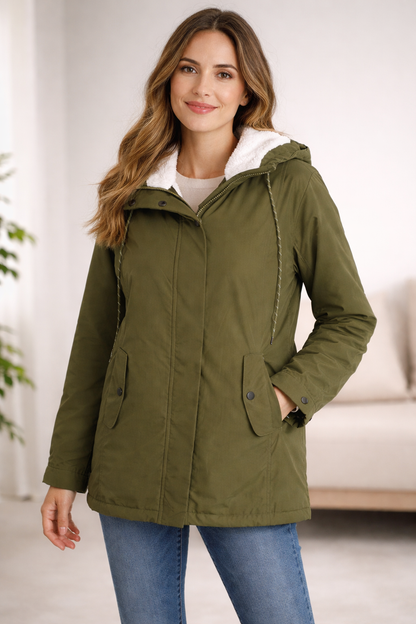 Sherpa-Lined Hooded Parka – Women's Padded Winter Coat